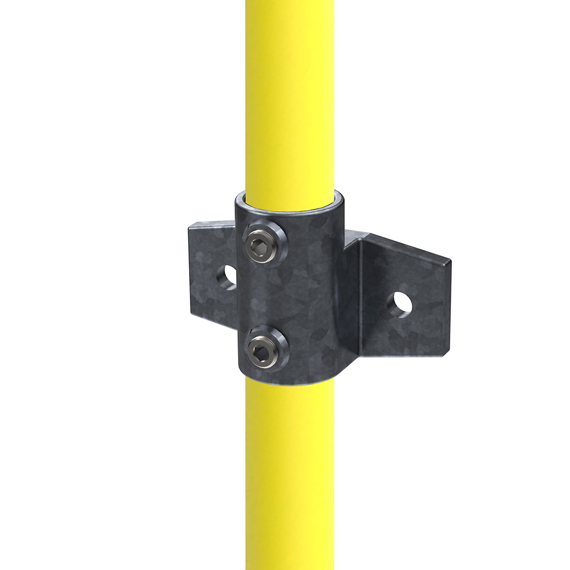 Safety Rail Co. Galvanized Pipe Fitting - Wall Flange - 2 Hole - 1-1/4in - MODEL #150260